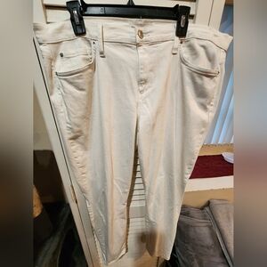 GAP Women's Straight Leg White Jeans Size 33 Waist
